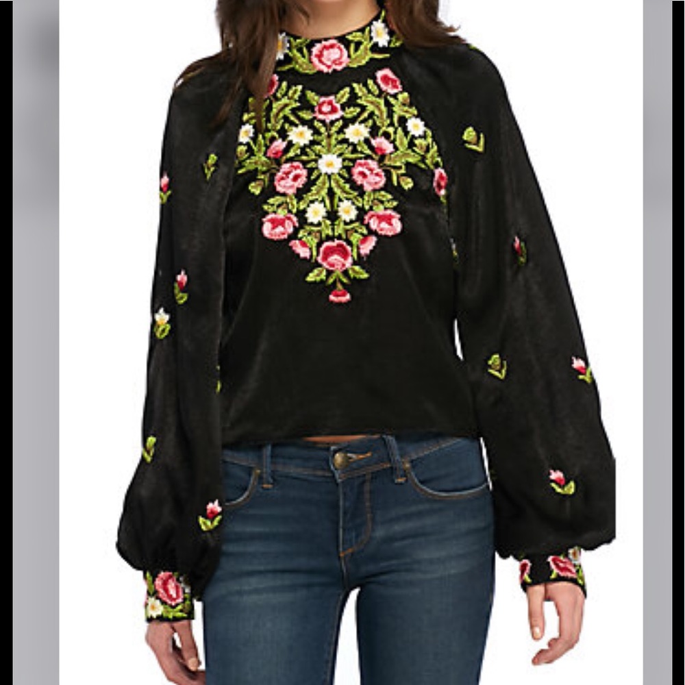 Free People cropped Jessica blouse |XS